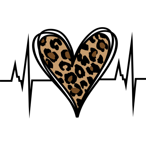 Long sleeve Heart EKG Tee