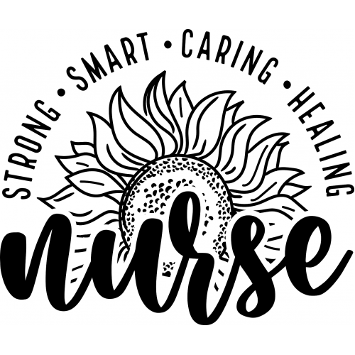 Long sleeve sunflower nurse tee