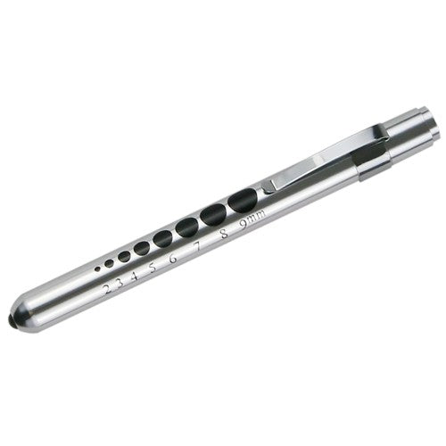 Aluminum LED Penlight with Pupil Gauge